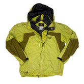 Vintage Y2K lime olive green technical rain jacket size large by Jack Wolfskin